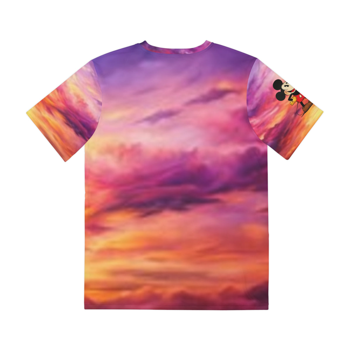 Mickey Mouse Colorful Clouds Men's Polyester Tee