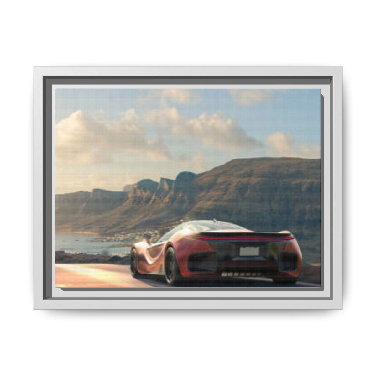 Sports Car Matte Canvas Print — Framed Automotive Wall Art