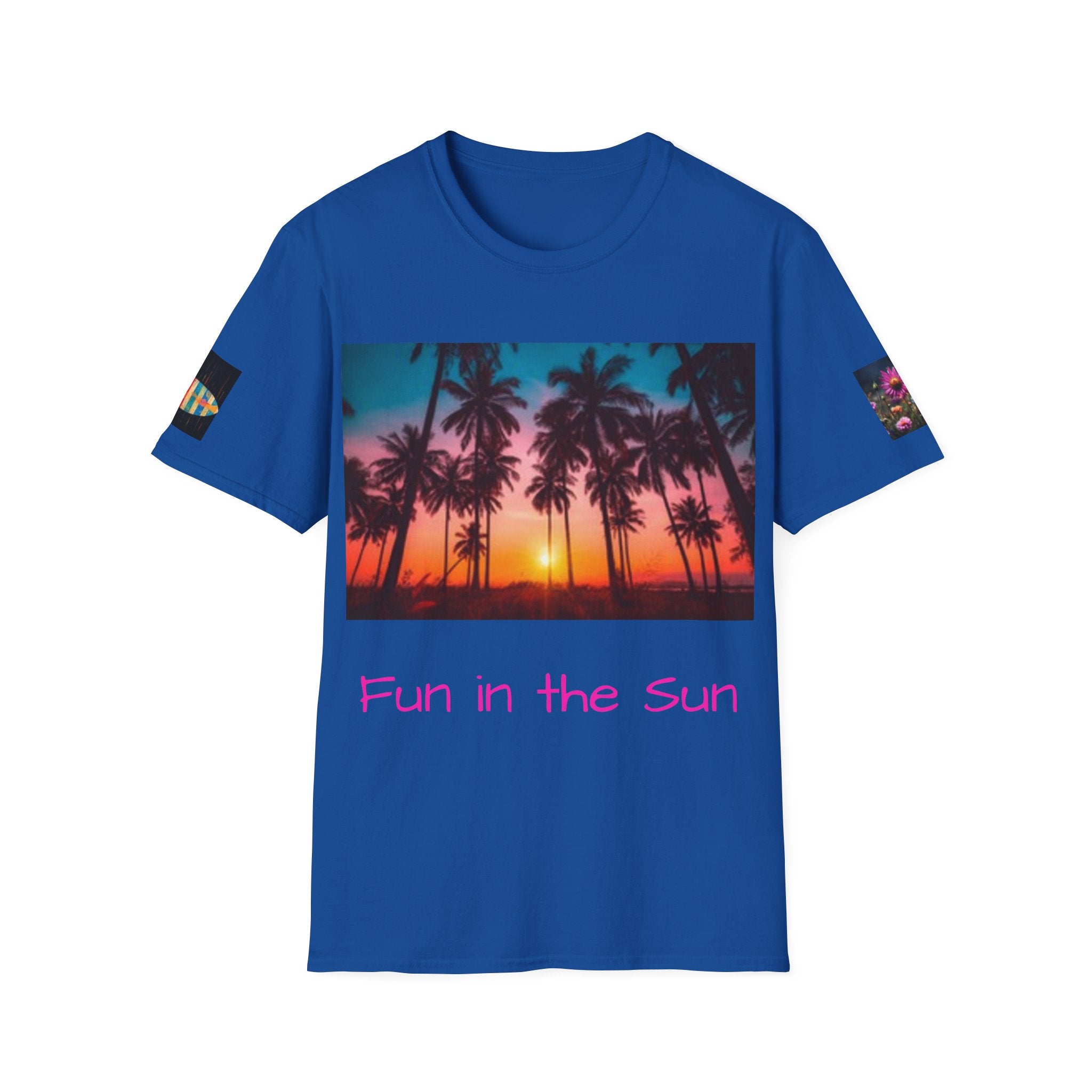 Sunset Palm Beach T-Shirt — Tropical Sunset Graphic Tee