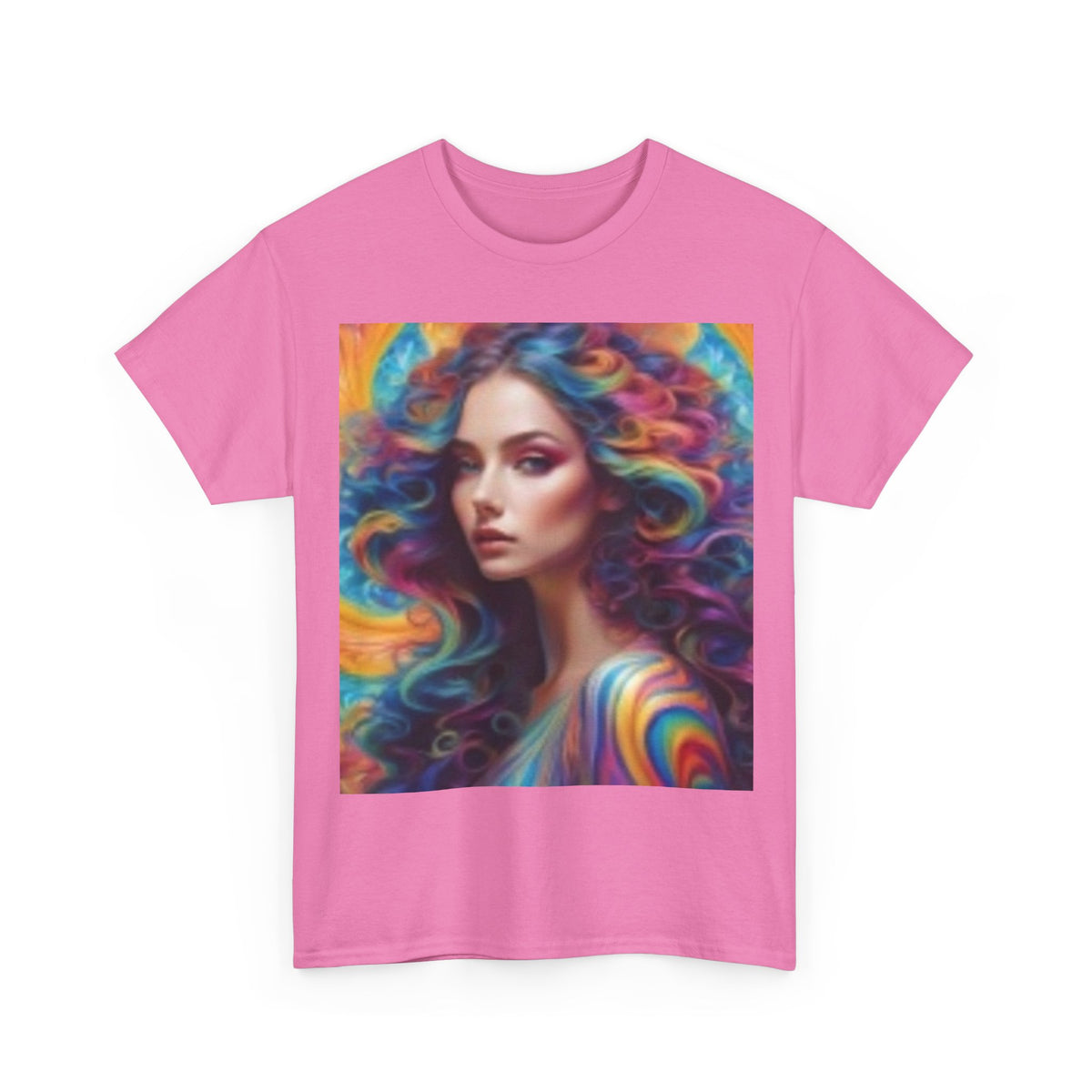 Psychedelic Splashy Colors~Beauitful Woman — Colorful Woman Art T-Shirt