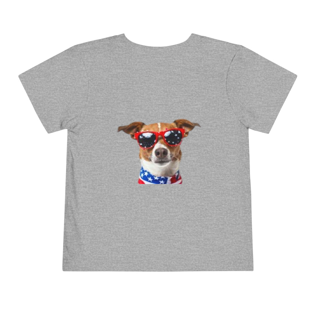 Toddler Tee with Patriotic Portrait & Flag Graphic
