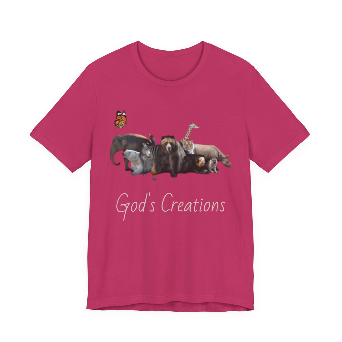 Wildlife Stack Tee God's Creations — Cute Forest Animal Graphic T-Shirt