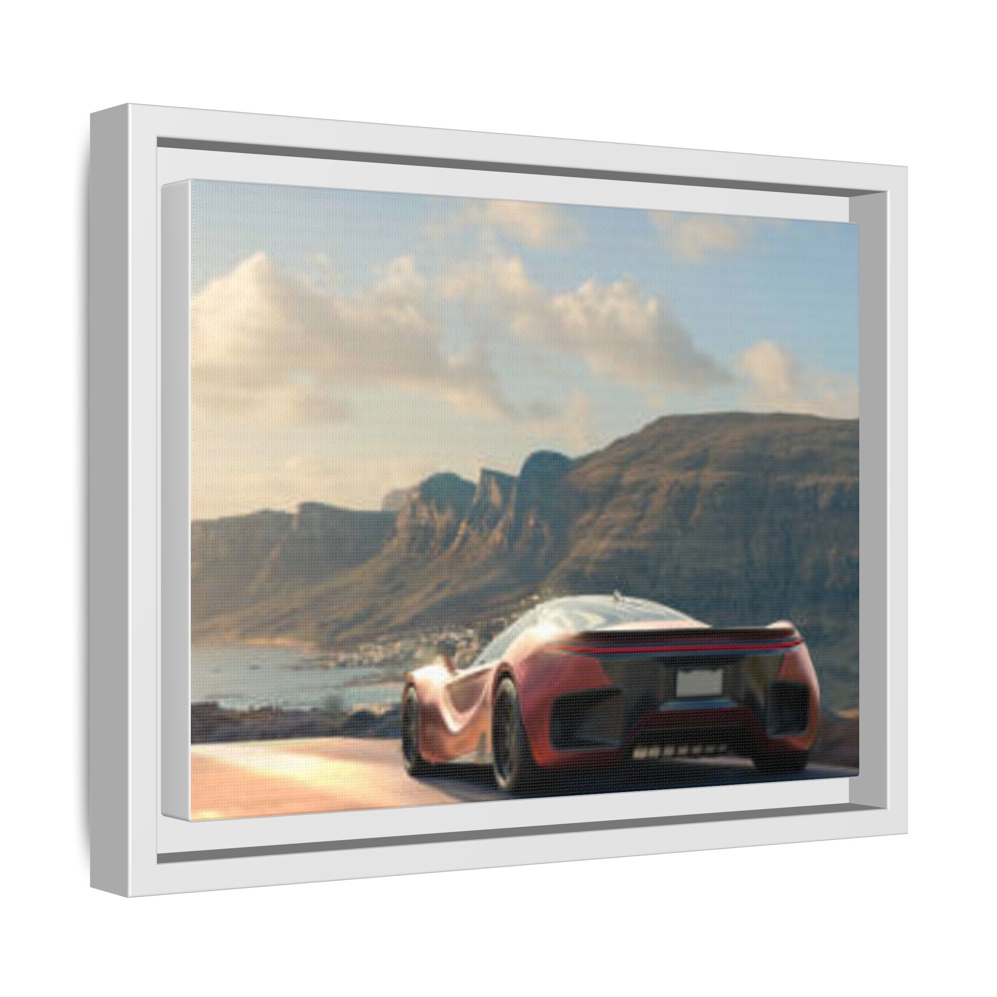 Sports Car Matte Canvas Print — Framed Automotive Wall Art