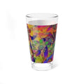 16oz Floral Psychedelic Mixing Glass — Colorful Flower Cocktail & Bar Glass