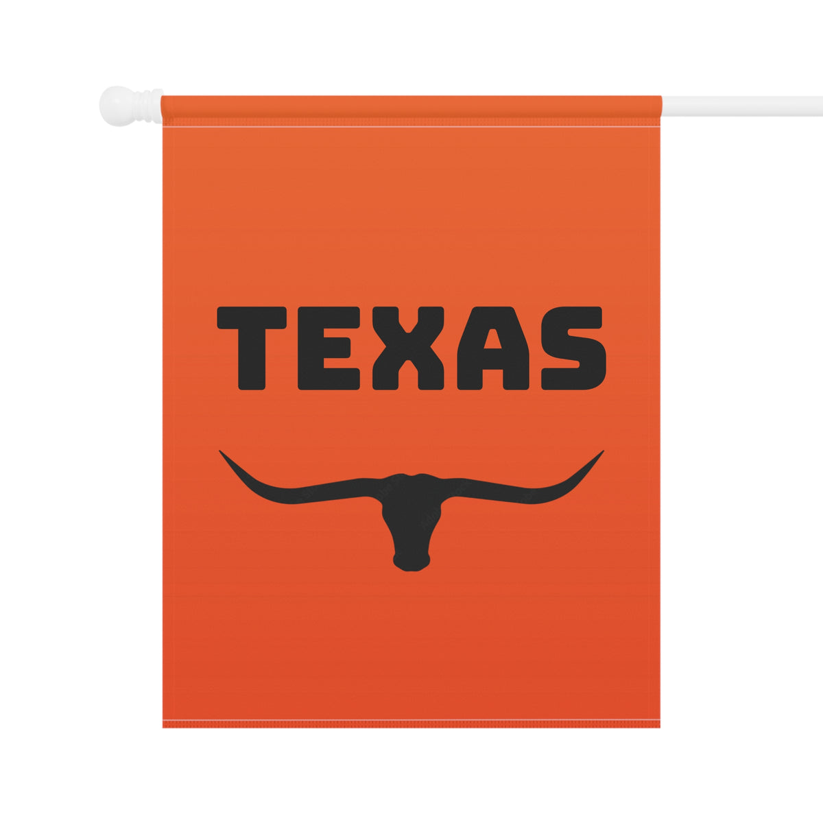 Texas~Longhorn Silhouette Garden Flag - Orange Decorative House Banner