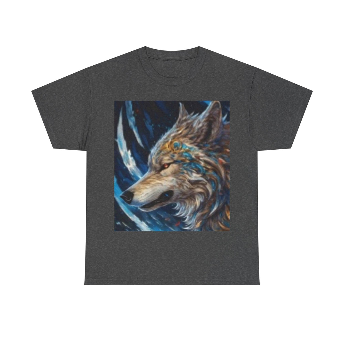 Wolf Spirit T‑Shirt — Majestic Blue Wolf Art Tee