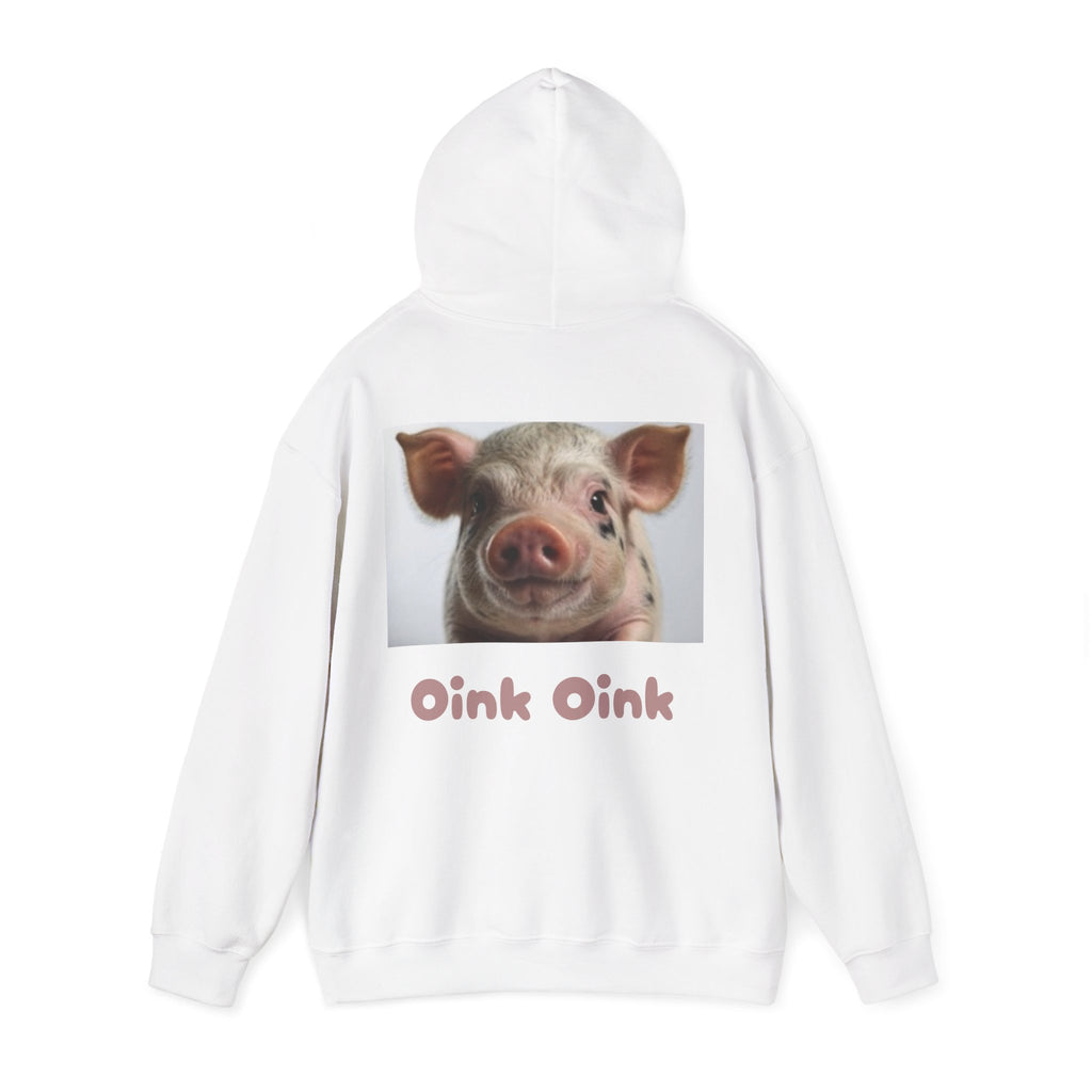 Smiling Pig Photo Hoodie — Cute Farm Animal Graphic Sweatshirt