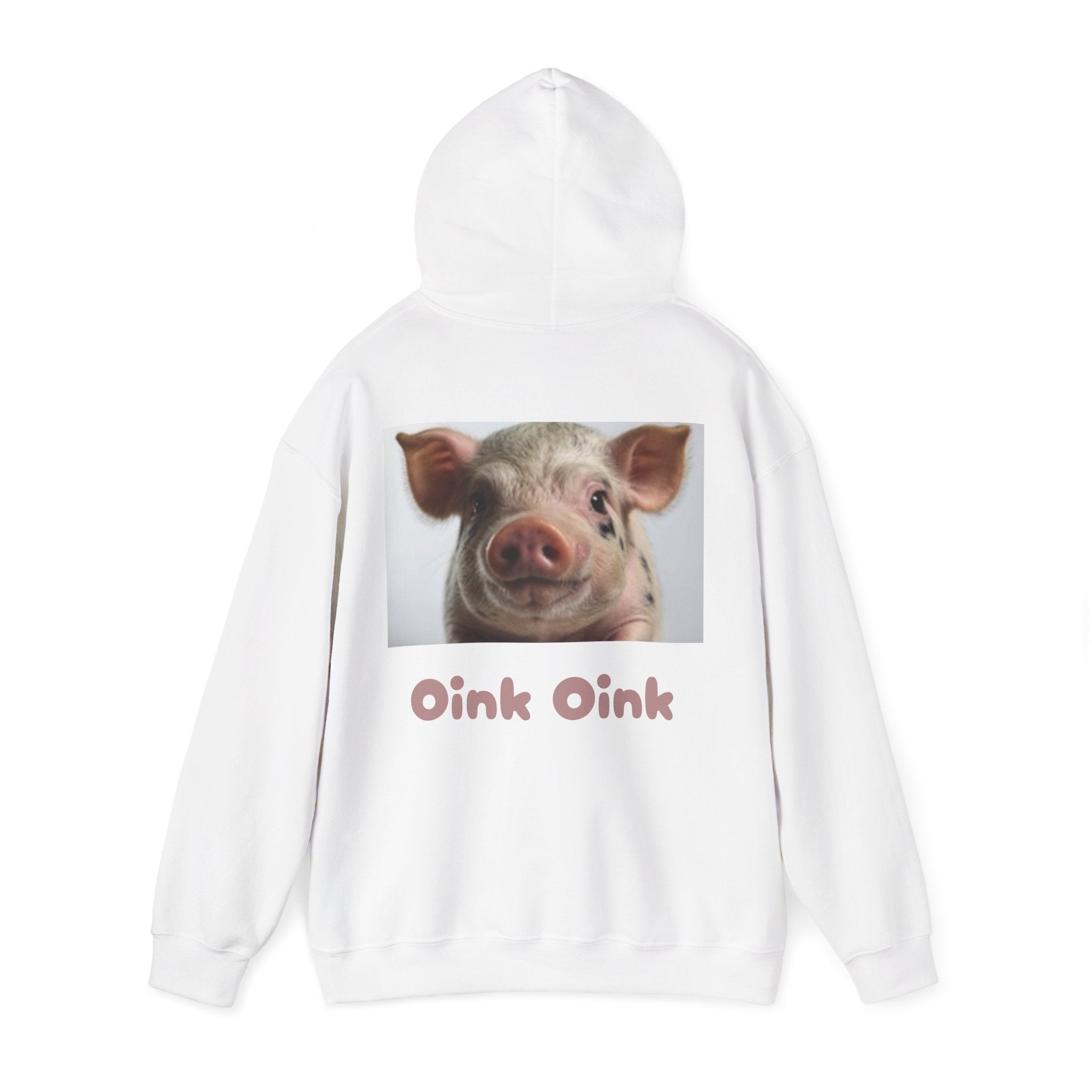 Smiling Pig Photo Hoodie — Cute Farm Animal Graphic Sweatshirt