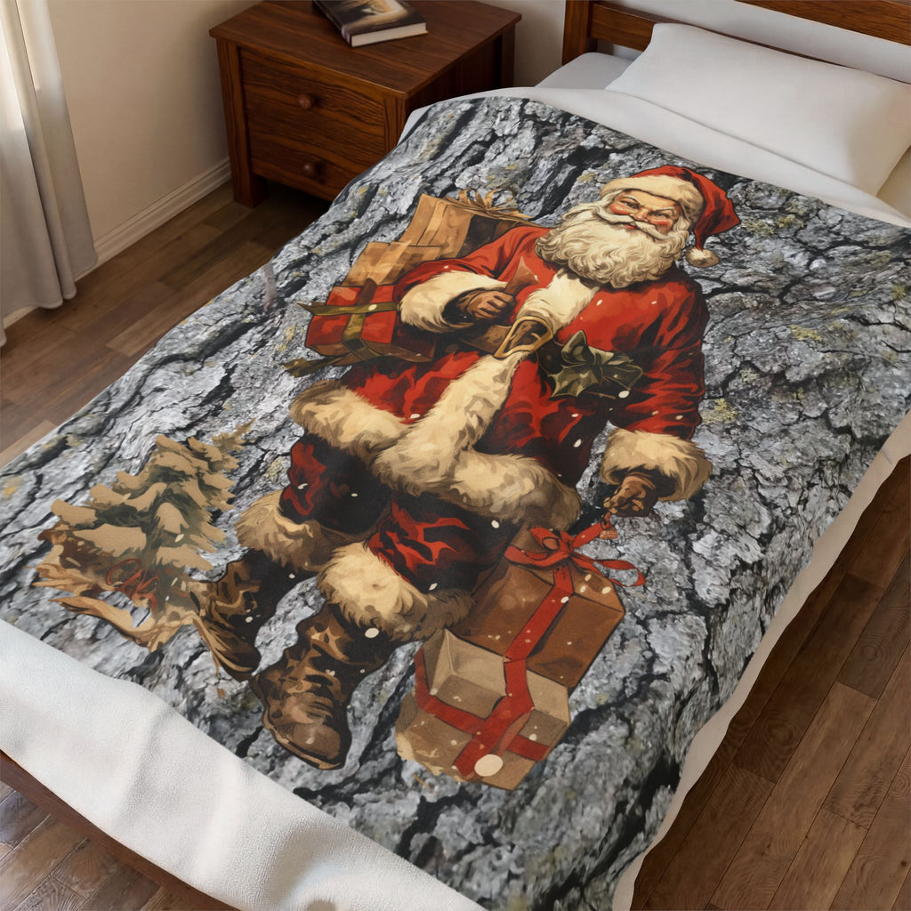 Santa Claus Plush Velveteen Blanket