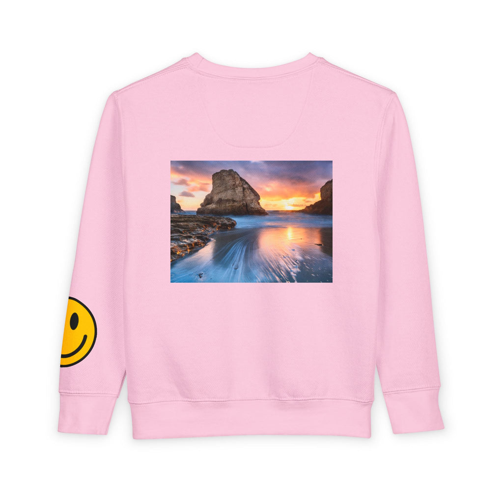 Toddler Sweatshirt - Colorful Fiddler Crab Beach Graphic