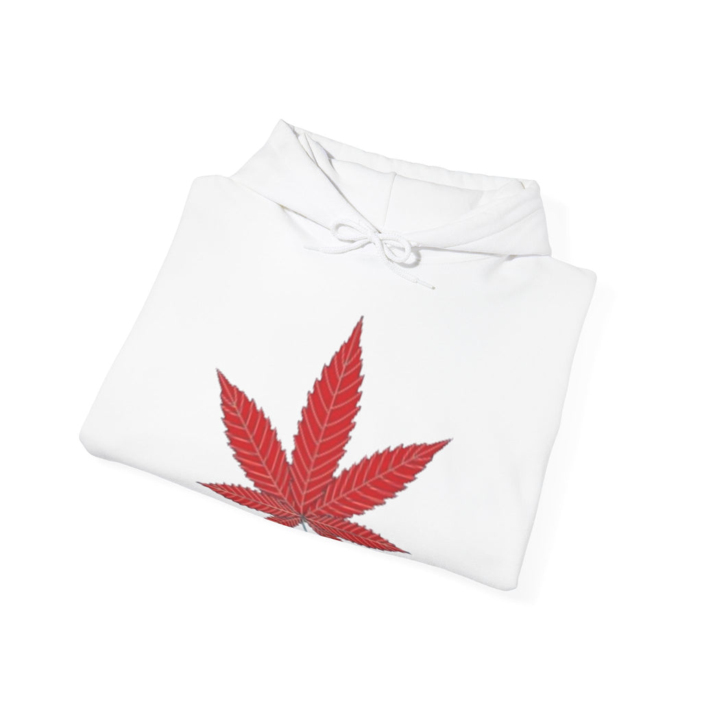 Marijuana Leaf Hoodie with Two Men Angry — Casual Streetwear Pullover