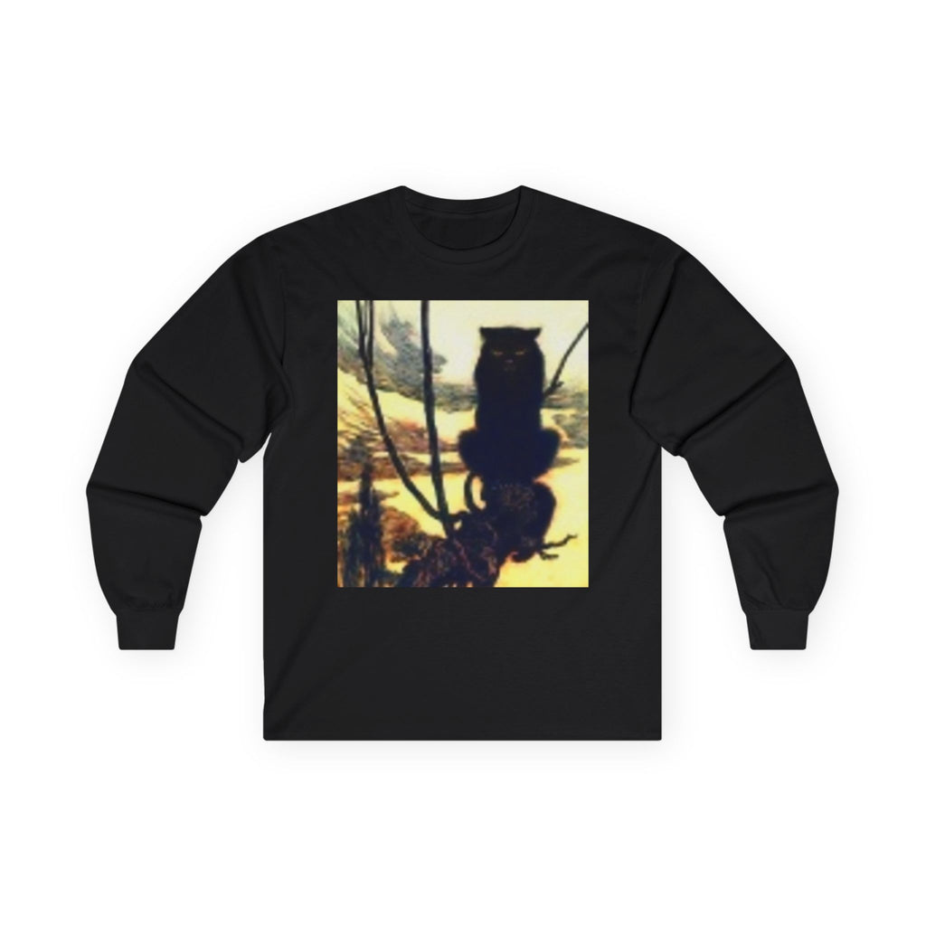 Long Sleeve Tee — Vintage Silhouette Panther Graphic