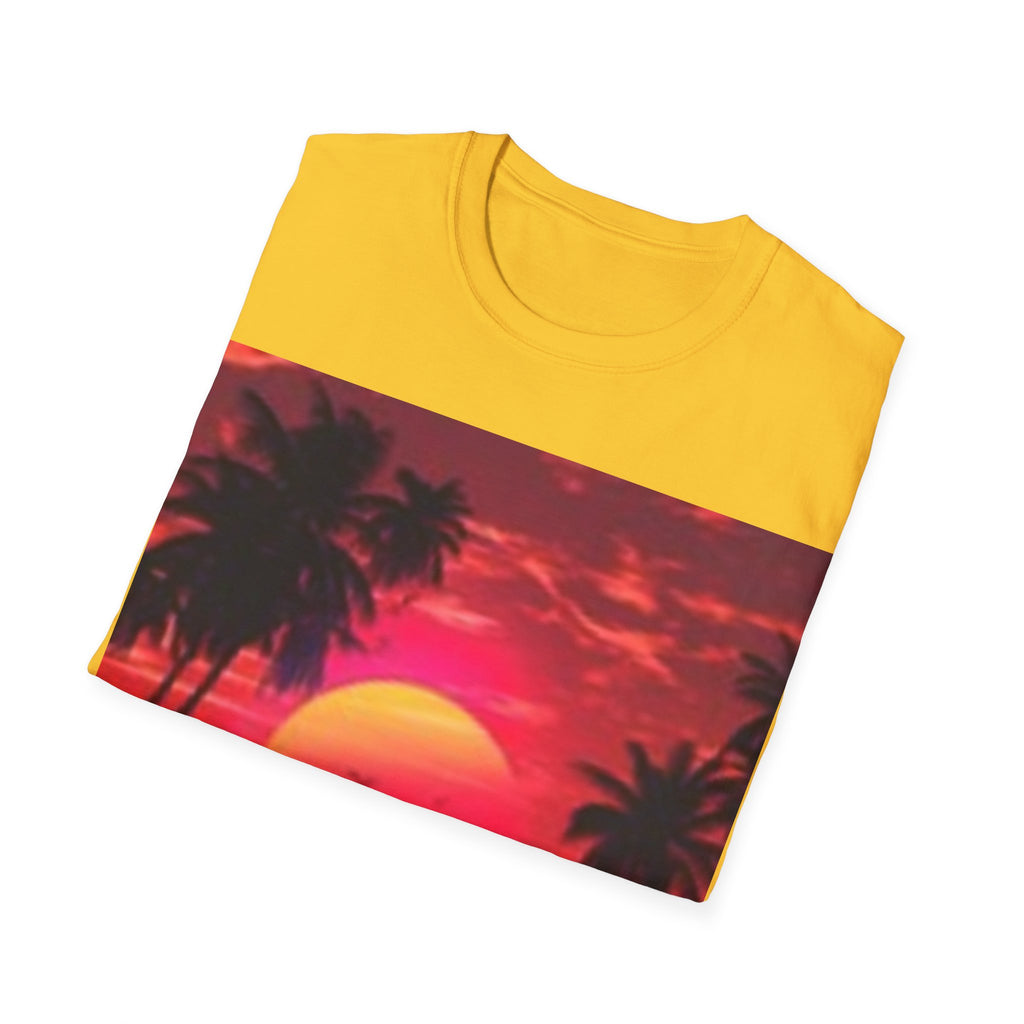 Retro Sunset T-Shirt — Tropical Palm Beach Sunset Graphic