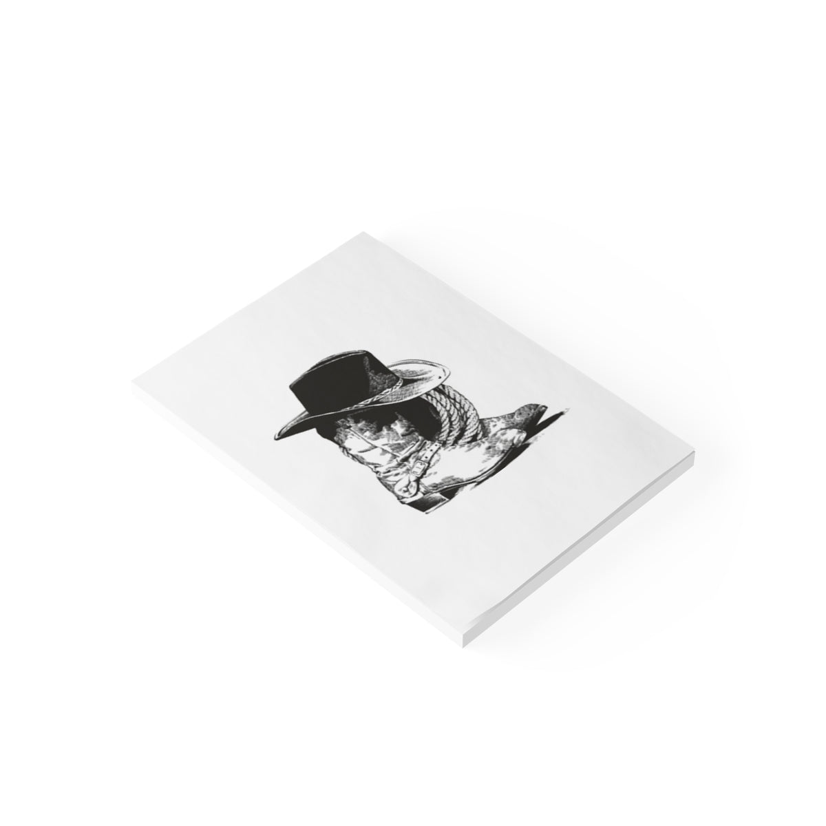 Cowboy Boots & Hat Post-it Note Pad — Western Sticky Notes