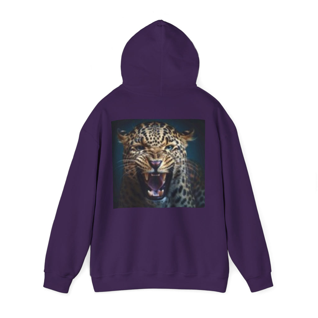 Roaring Leopard Graphic Hoodie — Fierce Wild Cat Print Pullover