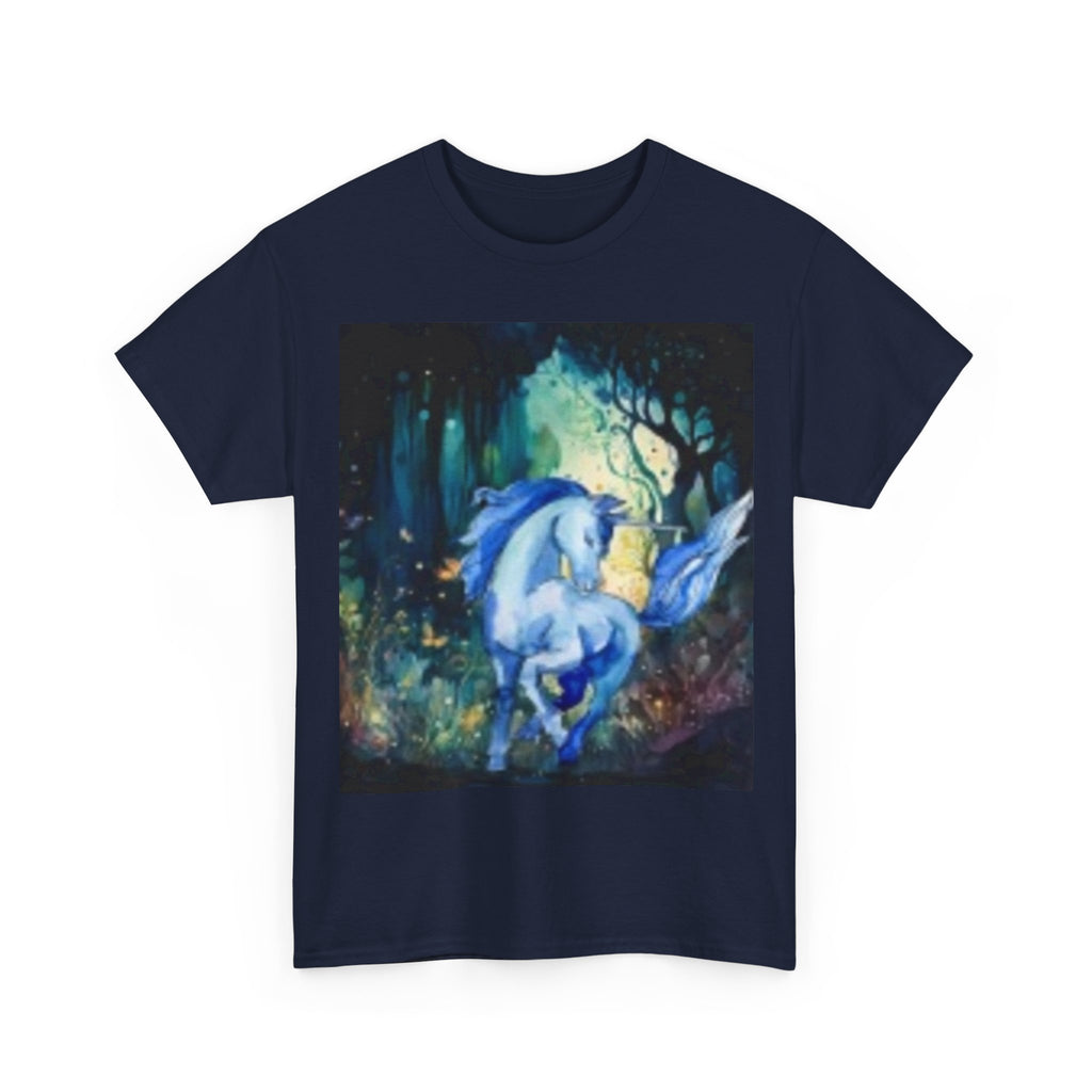 Unicorn Fantasy Tee — Mystical Blue Pegasus Forest T-Shirt