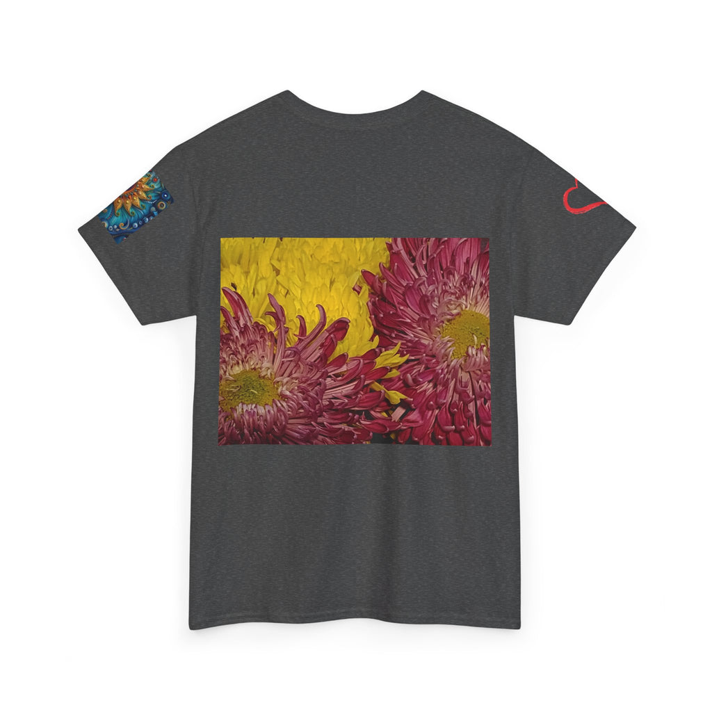 Floral Vase Graphic T-shirt — Minimal Botanical Bouquet T-Shirt