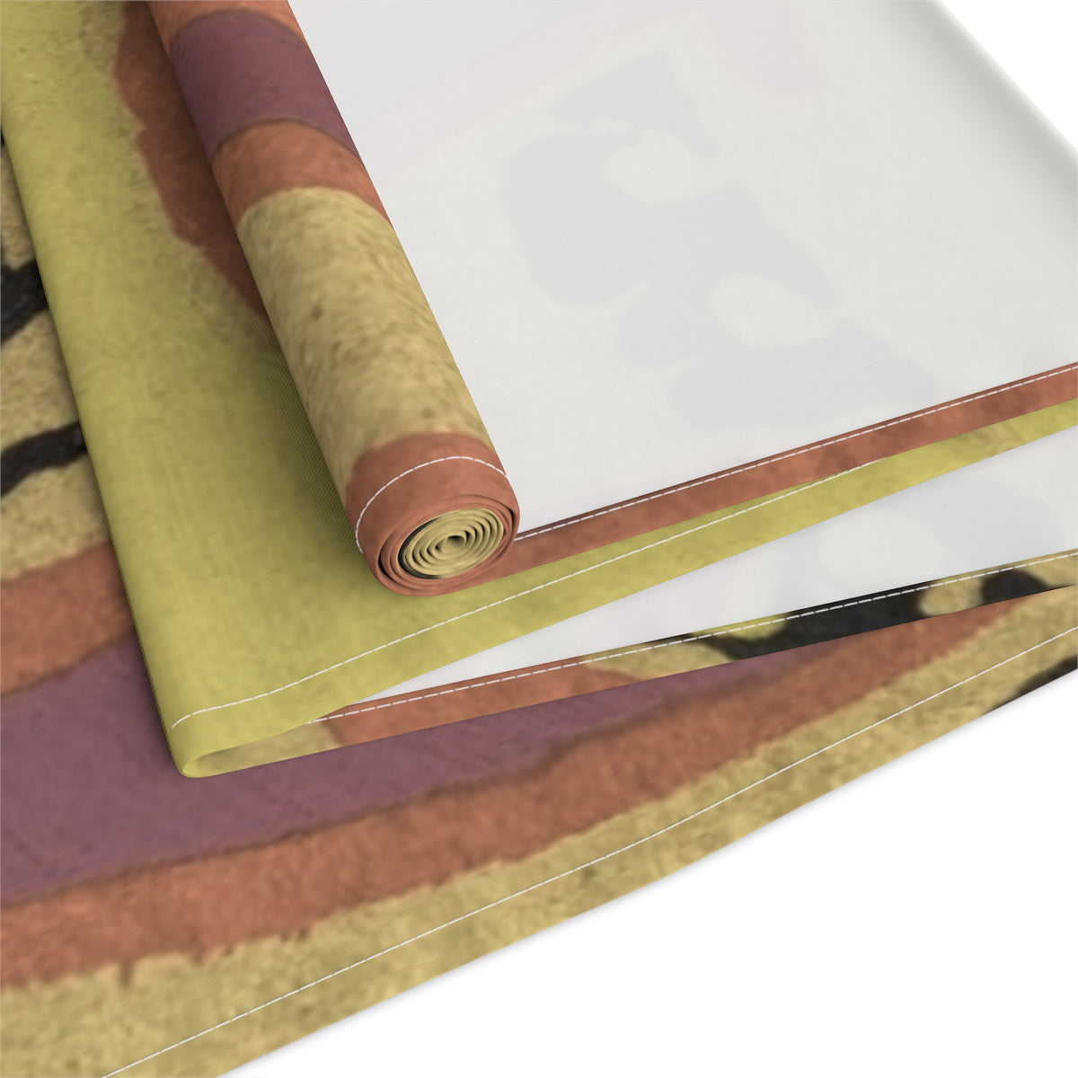 Floral Vintage Swirl Table Runner — Decorative Cotton-Poly Dining Accent