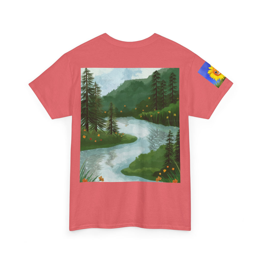 T-Shirt — Desert Turtle & Scenic River Vintage Nature Artwork