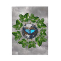 Earth & Blue Butterfly Velveteen Plush Blanket & Facts — Botanical Cozy Throw