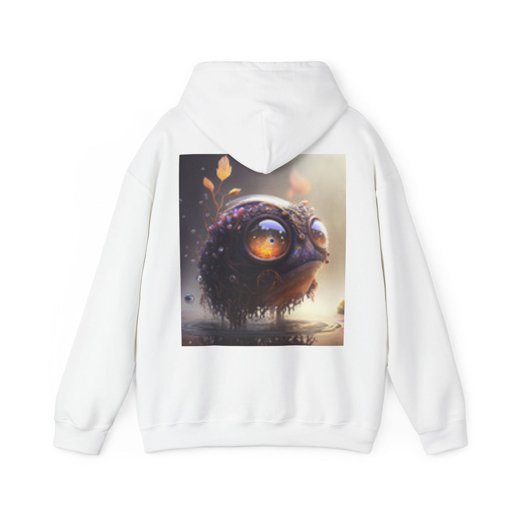 Cute Fuzzy Creature Hoodie – Whimsical Big-Eyed Monster Art Sweatshirt