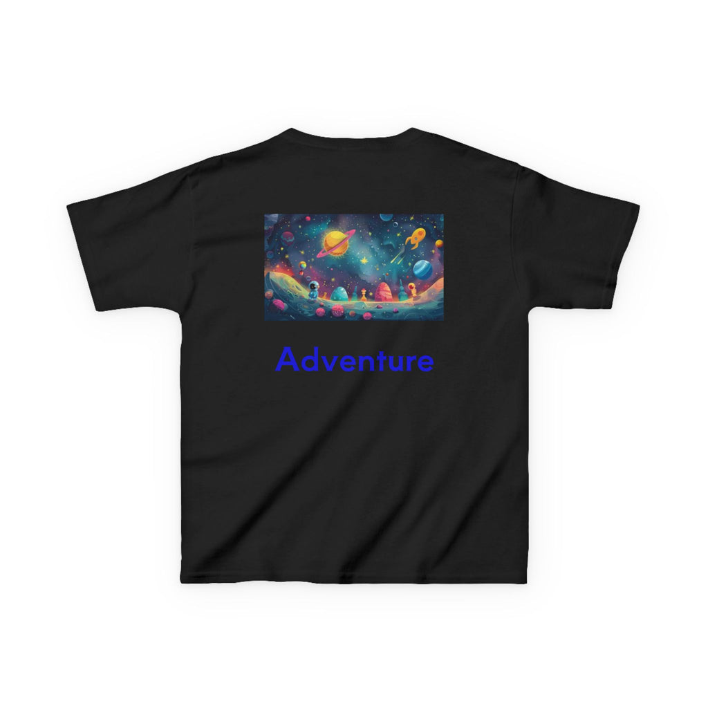 Kids Rocket Space Tee — Colorful Planets & Rocketship Shirt for Young Astronauts