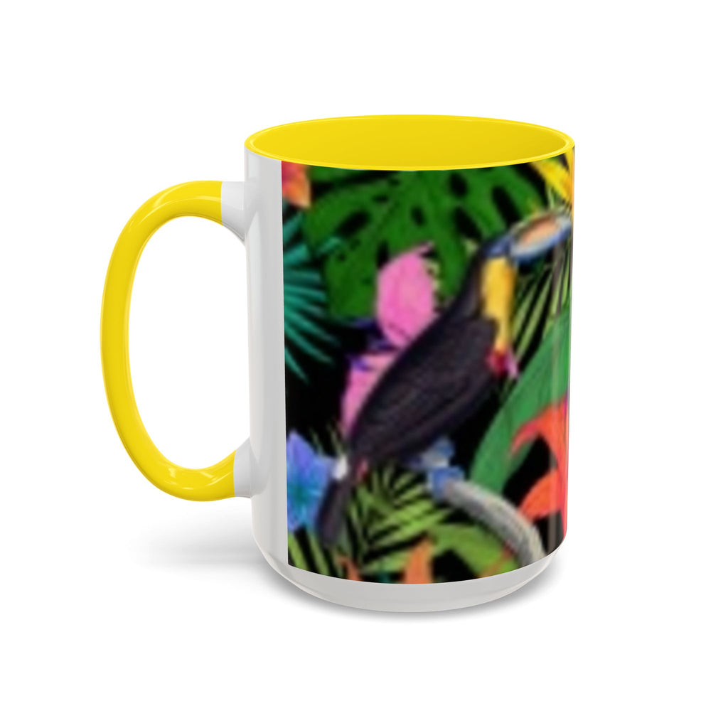 Tropical Floral Coffee Mug — Colorful Paradise Accent Mug (11/15 oz)