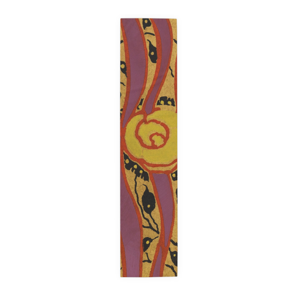 Floral Vintage Swirl Table Runner — Decorative Cotton-Poly Dining Accent