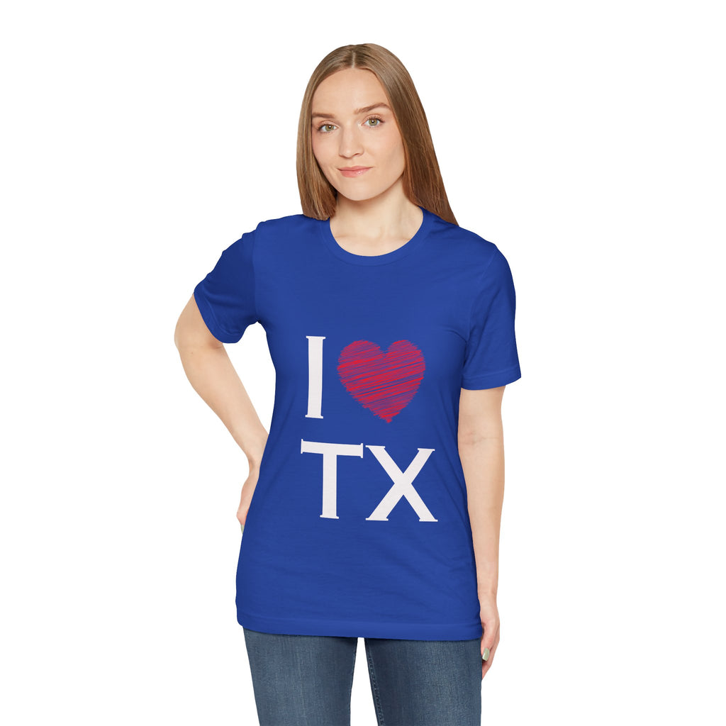 I  Love TX T-Shirt - Texas Love Graphic Tee