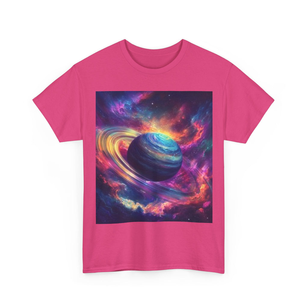 Galaxy Rings T‑Shirt — Vibrant Saturn Cosmic Space Tee