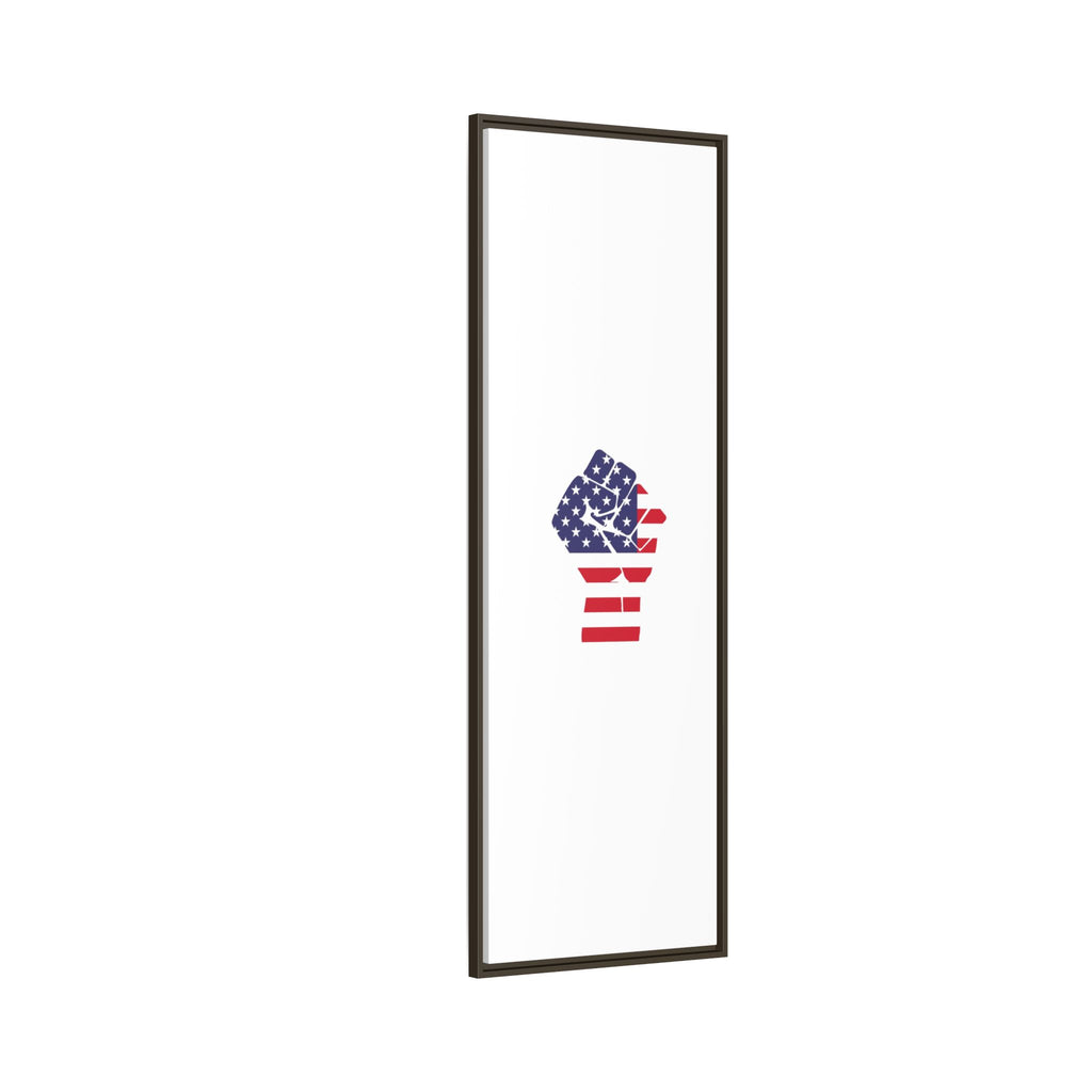 Framed Canvas Print – American Flag Fist Wall Art