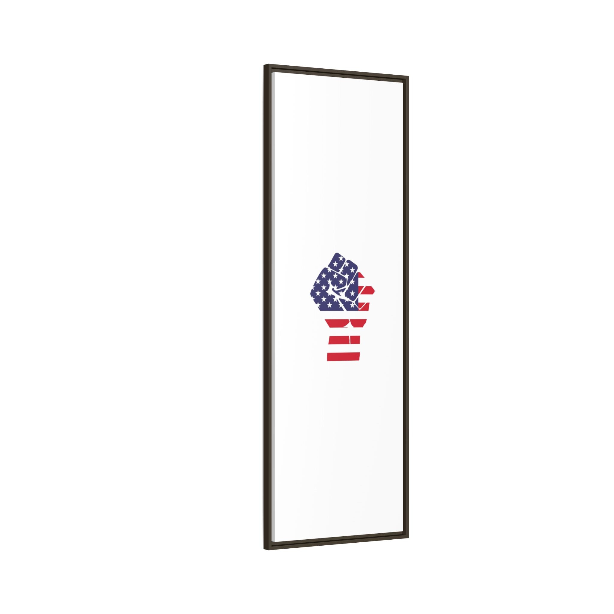 Framed Canvas Print – American Flag Fist Wall Art