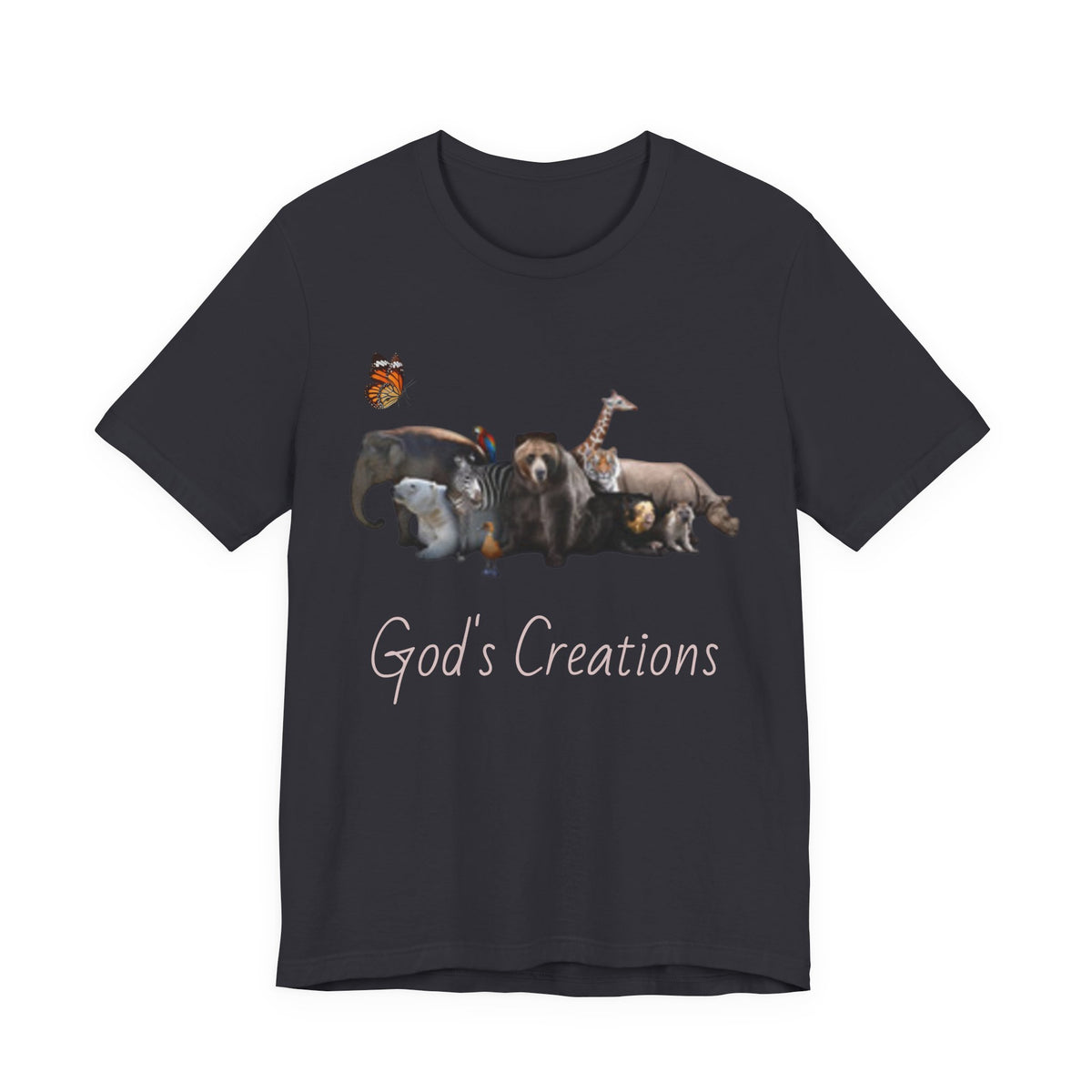 Wildlife Stack Tee God's Creations — Cute Forest Animal Graphic T-Shirt