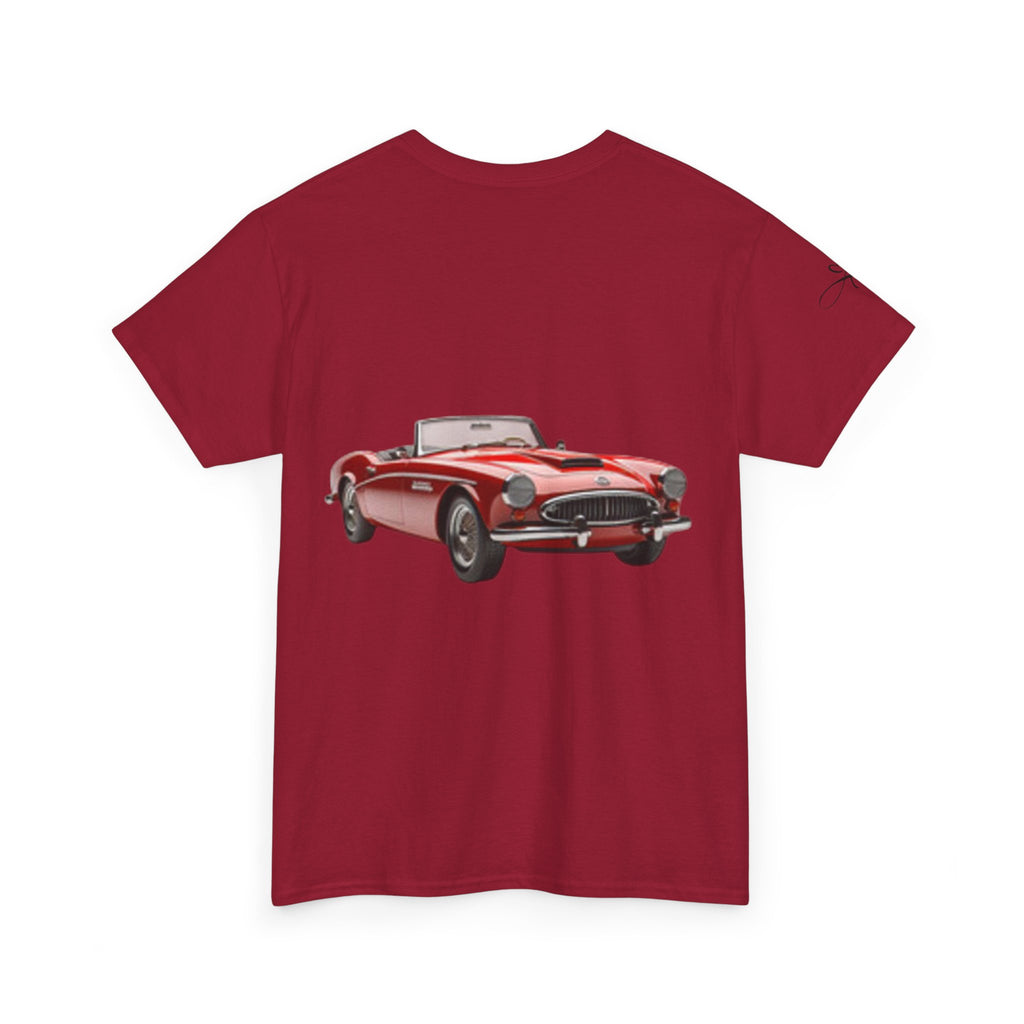 Pinup Girl Graphic T-shirt & Fast Car — Retro 1950s Bathing Beauty T-Shirt