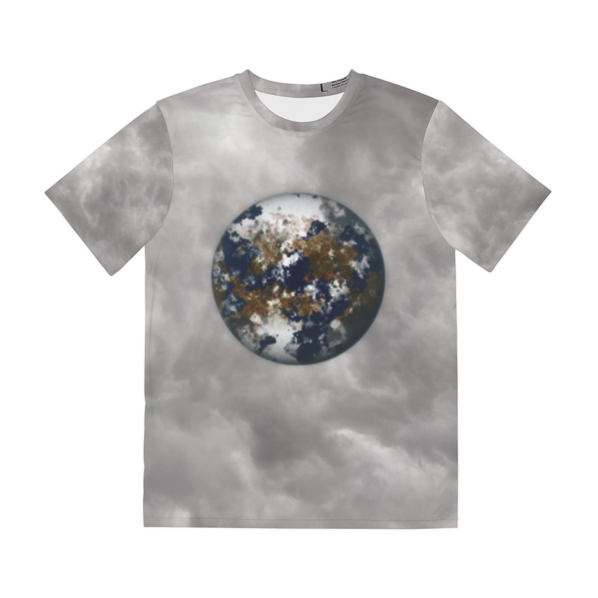 Men’s Earth Cloudy Sky & Earth Facts T-Shirt