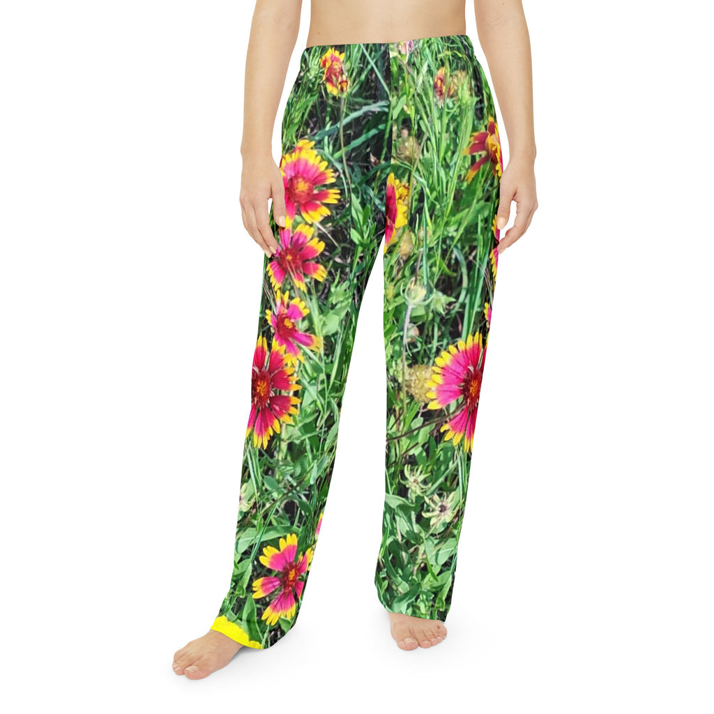 Floral Field Women's Pajama Pants – All-Over Print Cozy Loungewear