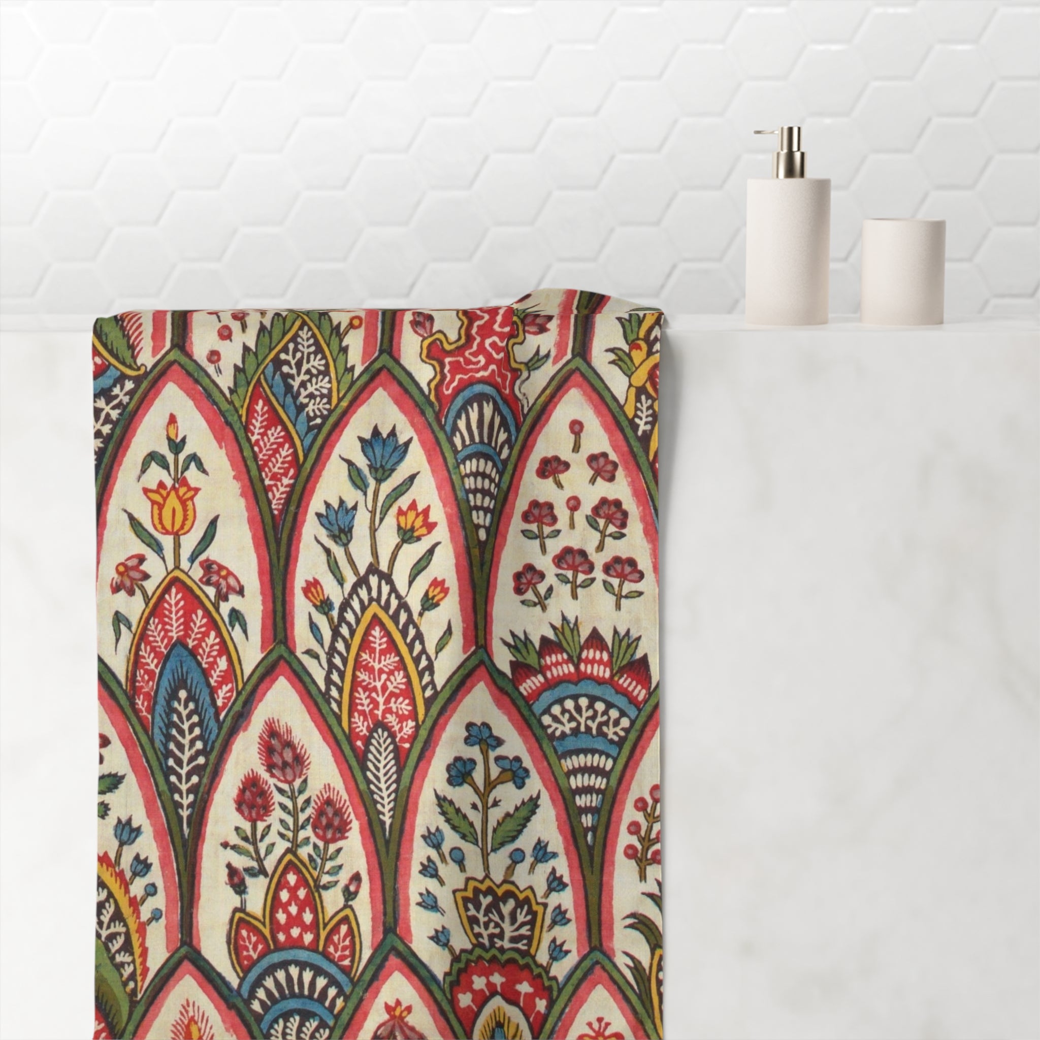 Floral Paisley Cotton Towel — Boho Botanical Bath & Beach Towel