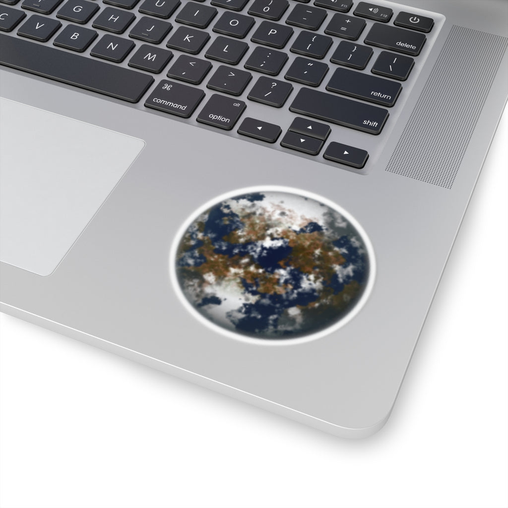 Planet Globe Sticker — Earth-Like Fantasy World Decal Books, backpacks, Mirror & Gift