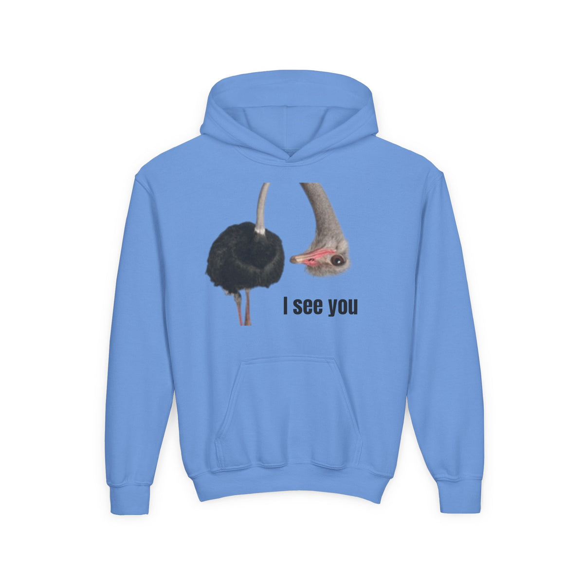 Youth Hoodie – Cute Ostrich I See You Pullover