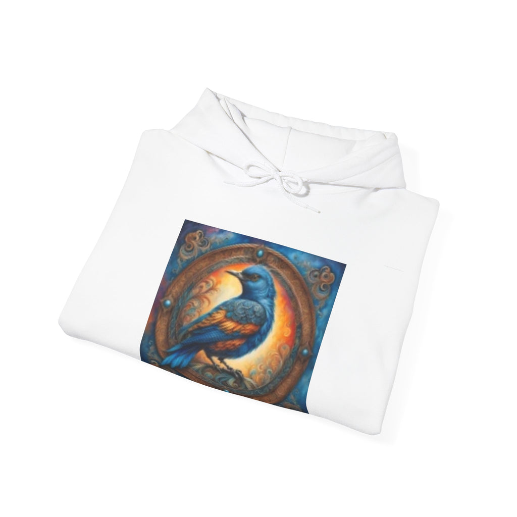 Lion Portrait Hoodie with Colorful Sleeve Accent — Majestic Wildlife Pullover