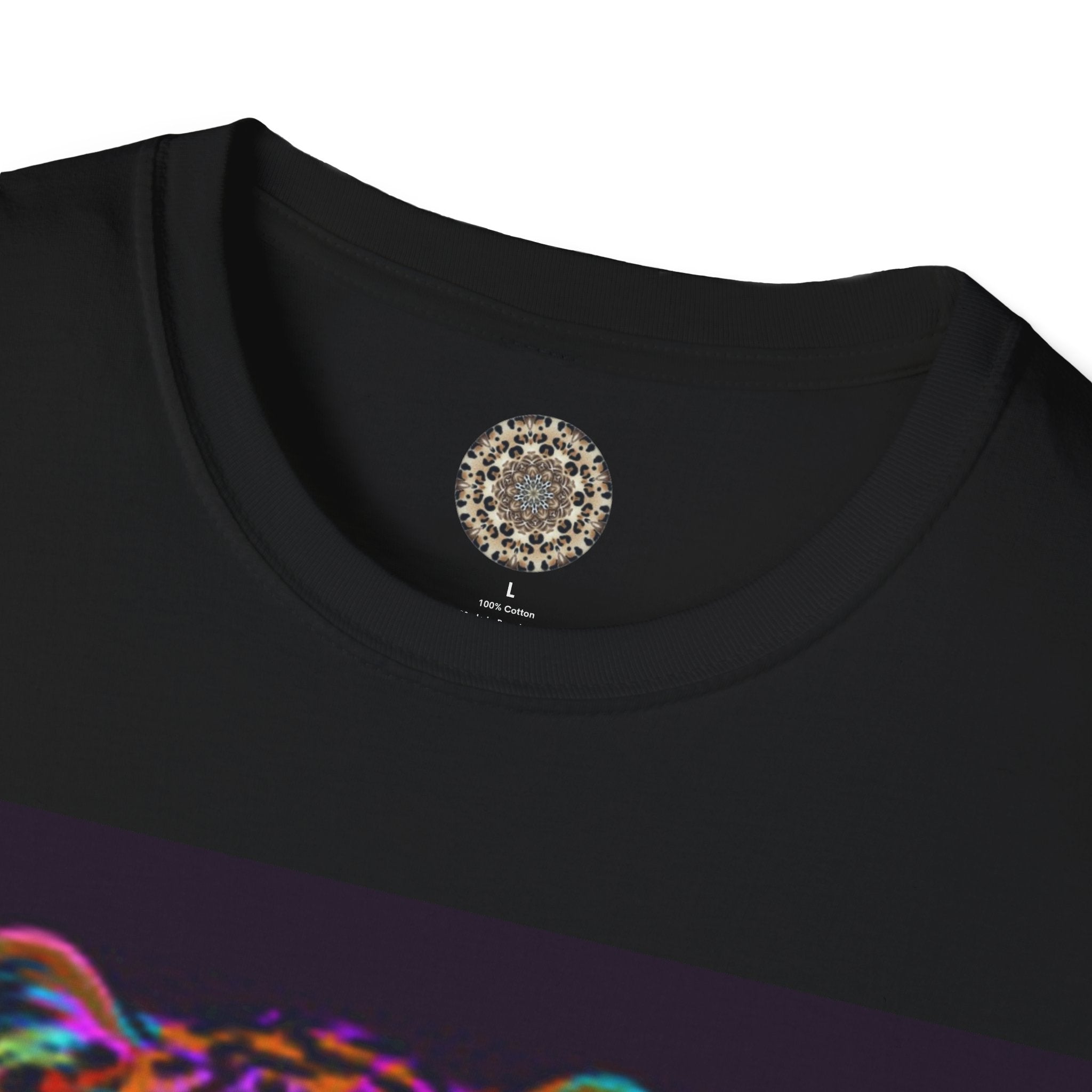 Leopard Art T-Shirt — Neon Rainbow Big Cat Graphic Tee