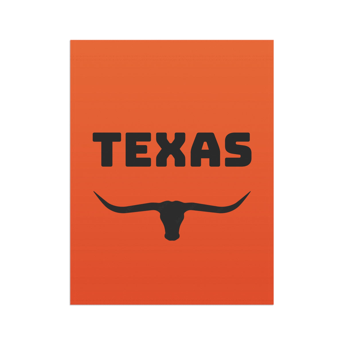 Texas~Longhorn Silhouette Garden Flag - Orange Decorative House Banner