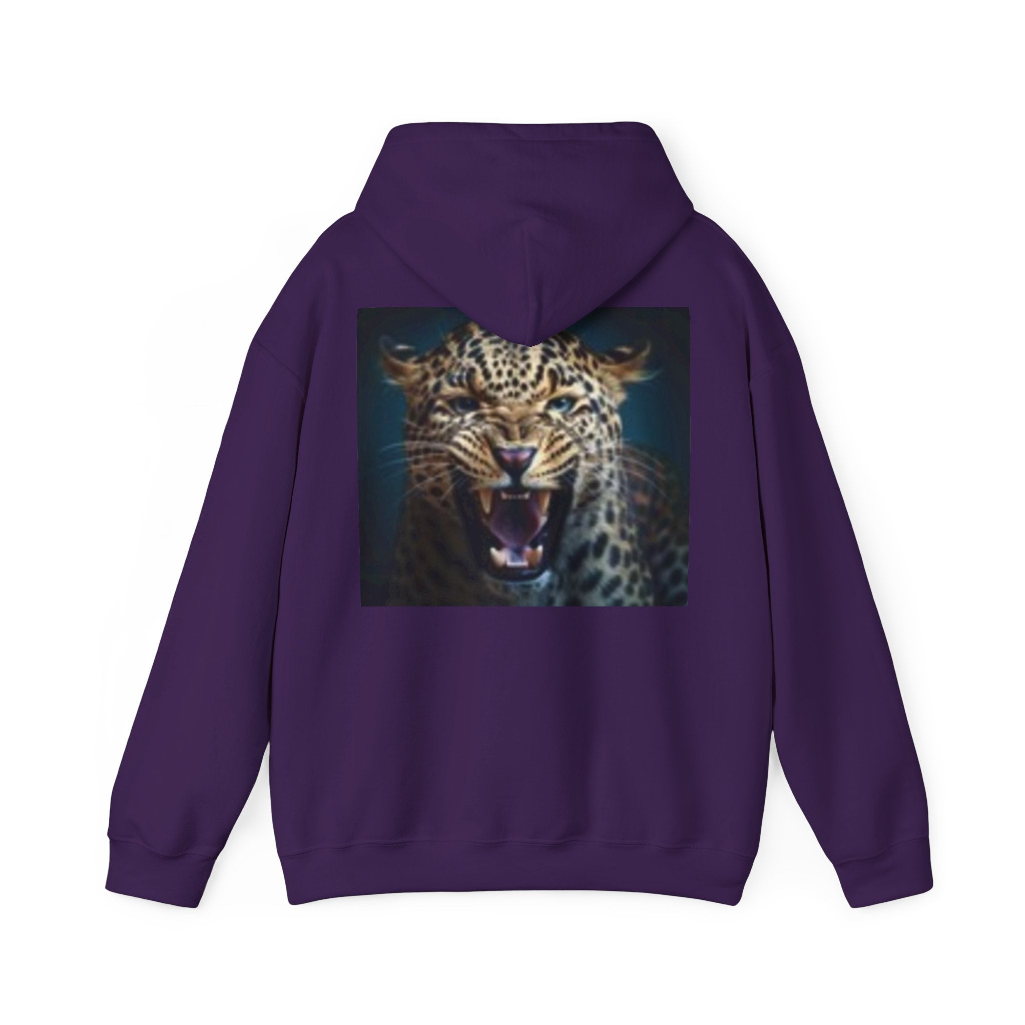 Roaring Leopard Graphic Hoodie — Fierce Wild Cat Print Pullover