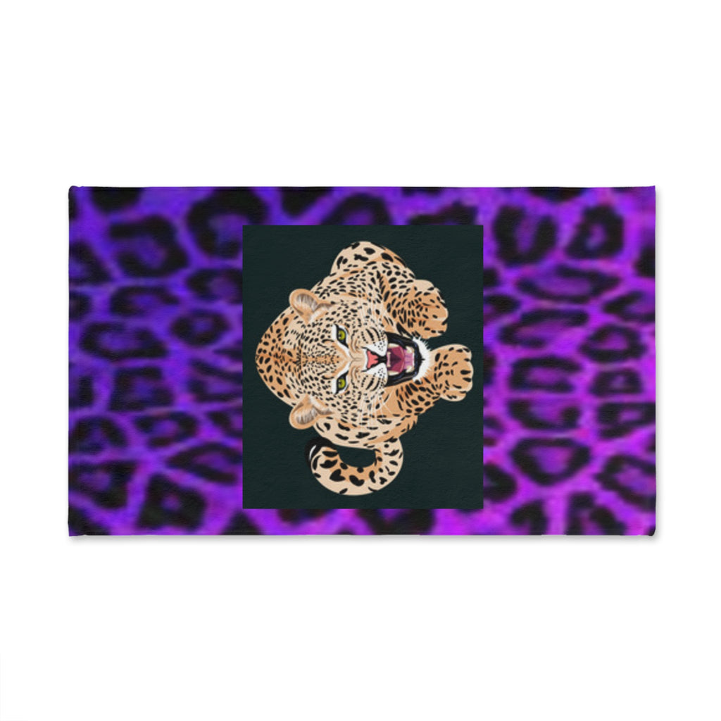 Leopard Purple Leopard-Print Hand Towel