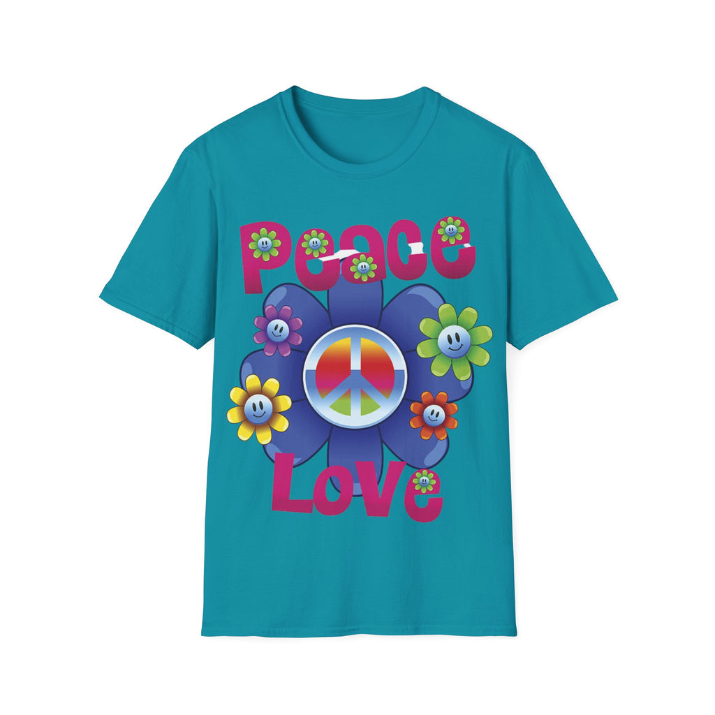Peace & Love Retro Flower T-Shirt