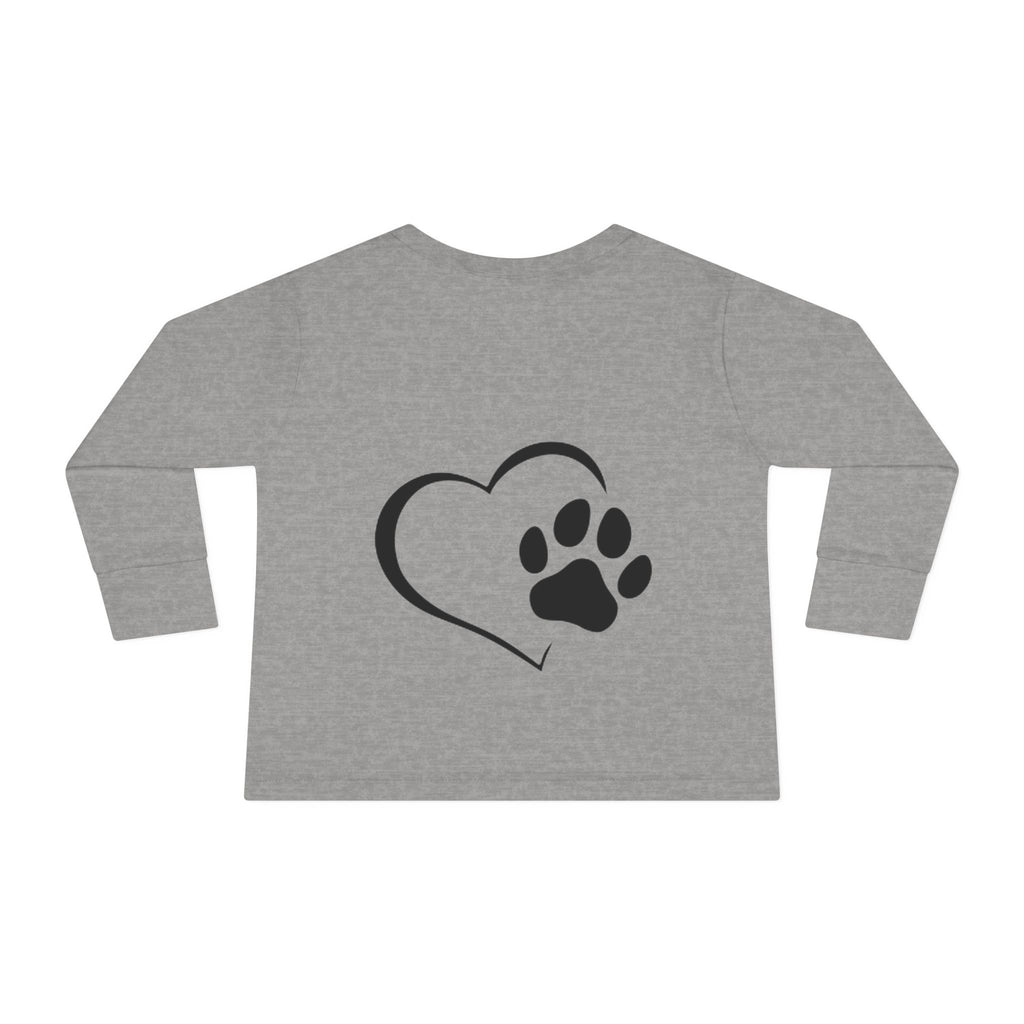 Toddler Long Sleeve Tee — Joyful Running Chow Chow Dog Photo Tee