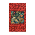 Tropical Jungle Hand Towel — Leopard & Parrot Botanical Print