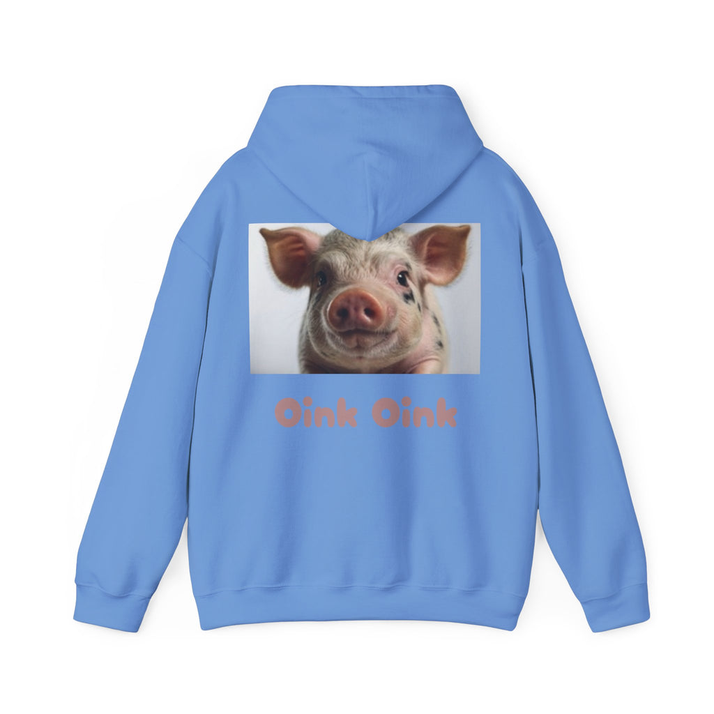 Smiling Pig Photo Hoodie — Cute Farm Animal Graphic Sweatshirt