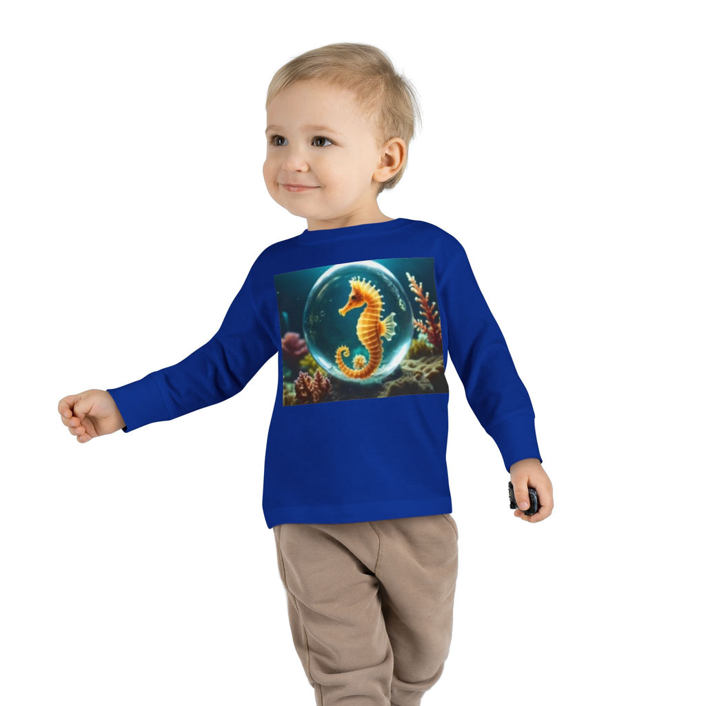 Toddler Long Sleeve T-shirt Seahorse & Clown fish and other colorful fish