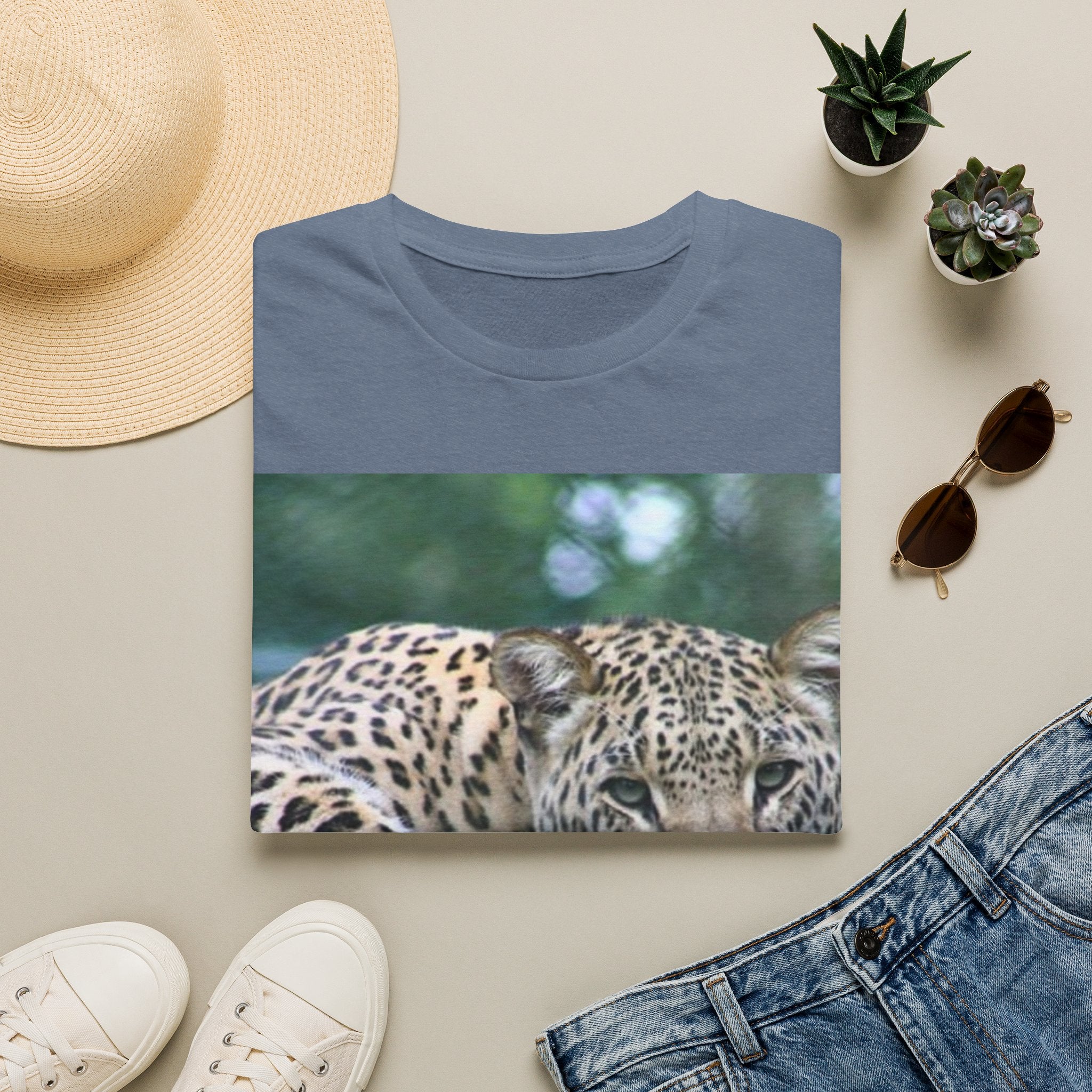 Leopard Gaze T-Shirt — Bold Wildlife Photo Tee